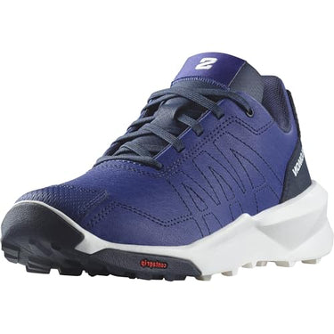 Salomon Patrol Play Unisex Kids Hiking & Running Shoes, Versatile Protection, Lightweight Comfort, and All-Terrain Grip, Blue Print, 13-K im Sale